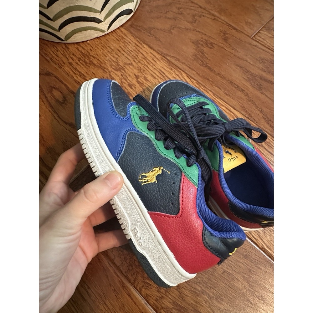 Polo Ralph Lauren Masters Court Colorblock Sneakers Shoes Big Boys US12